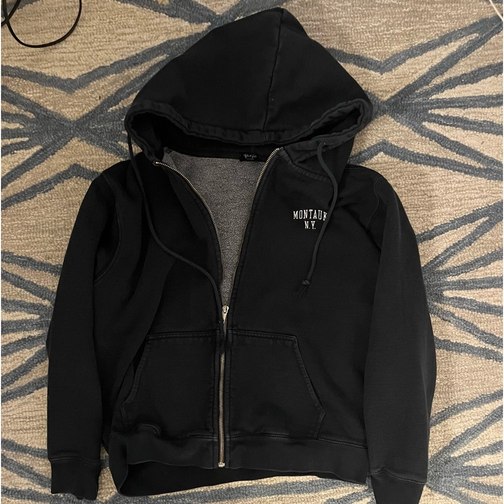 brandy Melville/ J halt navy hooded zip up.